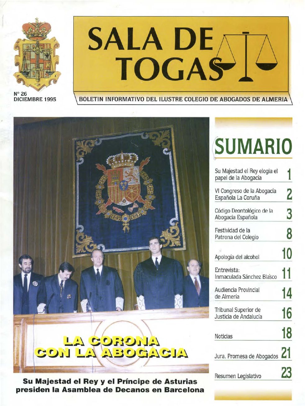 Portada del número 26, Diciembre 1995